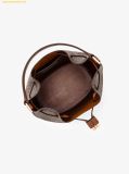  Túi Đeo Chéo Michael Kors MK Reed Medium Bucket Crossbody Bag Nâu Logo 