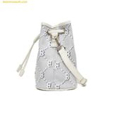  Túi Đeo Chéo MLB Dia Monogram Jacquard Mini Bucket Bag Boston Red Sox Grey 3ABMS022N-43GRS 