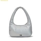  Túi Đeo Vai MLB Basic Luxleisure Nylon Hobo Bag New York Yankees 3ABQS044N-50SIS - Bạc 