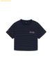 Áo Crop MLB Women's Varsity Stripe Crop Short Sleeve T-Shirt New York Yankees 3FTSV0353-43NYS
