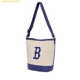 Túi Đeo Chéo MLB Bucket Canvas Logo Boston Red Sox 3ABMS072N-43CRS - Kem Xanh 