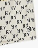  Quần short MLB unisex ống rộng lưng thun Classic Monogram Màu trắng 3ASMM0343 
