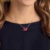  Dây cổ, dây chuyền SWAROVSKI Iconic Swan Pendant, Red, Gold-Tone Plated 