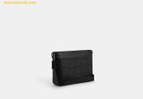  Túi Đeo Chéo Coach District Crossbody Bag In Signature Canvas Màu Đen Logo CV761 