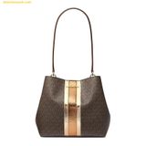  Túi Đeo Vai Michael Kors MK Pratt Medium Signature Logo And Metallic Shoulder Bag 35F4G3FS2B 
