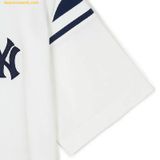  Áo Polo MLB Overfit Varsity New York Yankees 3APQV0143-50IVS Màu Trắng 
