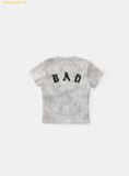  Áo Tay Ngắn Bad Blood Lion Patch Short Sleeve Slim Fit Washed White  w-tee25-031 Màu Trắng 