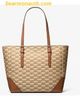 Túi Tote Michael Kors Gigi Aria Large Empire Logo Jacquard Tote Bag in Blue