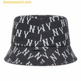  Mũ Bucket MLB Bucket Big Classic Monogram New York Yankees 3AHTM013N-50BKS Màu Đen 