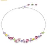  Dây cổ, dây chuyền Swarovski Gema necklace Mixed cuts, Multicolored, Rhodium plated 