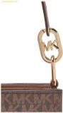  Túi Đeo Chéo Michael Kors Trisha Medium Logo Crossbody Bag Triple Màu Nâu Logo 