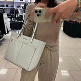  Túi Tote Michael Kors MK Jet Set Medium Tote Bag Màu Trắng 
