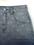  Chân Váy MLB Women’s Classic MONOGRAM Gradation Jacquard Denim Skirt NEW YORK YANKEES 3FDSM0453-50NYD 