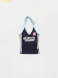  Áo Hai Dây Bad Blood Cindy V-Neck Halter Tank Navy w-tnk24-04 Màu Đen 