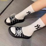  Dép MLB Chunky Sliders Classic Monogram New York Yankees 3ALPCSS33-50BKS 