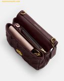  Túi Đeo Vai Coach Times Squareo Tabby Shoulder Bag With Quilting Đỏ rượu vang CW628B4 Size 17 