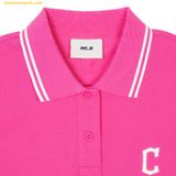  Áo Polo MLB Women's Basic Cleveland Guardians Magenta 3FPQB0243-45MAS Màu Hồng 