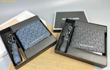  Ví Nam Michael Kors MK Presbyopia Folding Wallet Set (ví + móc khóa) - Màu Xanh Navy 