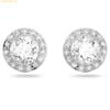 Khuyên Tai SWAROVSKI Angelic stud earrings, Round cut, White, Rhodium plated SKU 1081942