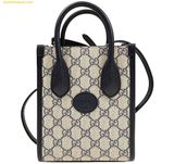  Túi Đeo Chéo Gucci Mini Tote Bag with Interlocking G – GG Supreme Canvas 