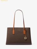  Túi Tote Michael Kors MK Ruthie Medium Signature Logo Tote Bag Màu Nâu Logo 