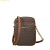 Túi Đeo Chéo Michael Kors MK Jet Set Travel Medium Logo Crossbody Bag Màu Nâu