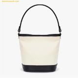  Túi Đeo Chéo Nữ Stretch Angels Weekly Bucket Bag Màu Trắng Viền Đen 