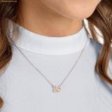  Dây Đeo Cổ, Dây Chuyền Swarovski Dazzling Swan necklace Swan, Pink, Rose gold-tone plated 5469989 