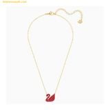  Dây cổ, dây chuyền SWAROVSKI Iconic Swan Pendant, Red, Gold-Tone Plated 