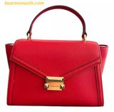  Túi Xách Michael Kors MK Whitney Medium Flap Satchel Màu Đỏ 