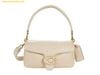 Túi Đeo Vai Coach Leather Covered C Closure Pillow Tabby Shoulder Bag 26 Màu Trắng Kem