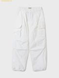  Quần Túi Hộp WHOAU Lightweight Nylon Cotton CargoPants(F) Màu Trắng WHTAF2411F 