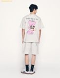  Áo Phông ADLV Fuzzy Rabbit Shinchan Short Sleeve T-Shirt Màu Xám 