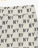  Quần short MLB unisex ống rộng lưng thun Classic Monogram Màu trắng 3ASMM0343 