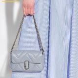  Túi Đeo Vai Marc Jacobs Logo Plaque Quilted Shoulder Bag - MJ-Quilted-Color Xanh Xám (Sold Out) 