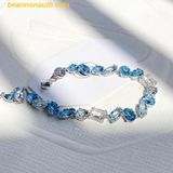  Vòng Đeo Tay Swarovski Gema bracelet - 5666018 - màu xanh lam 