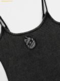  Áo Hai Dây Bad Blood Rusty Denim String Tank Black w-tnk25-010 