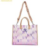  Túi Tote MLB Gradient Monogram Canvas Tote New York Yankees 3AORL0233-50VOS - Tím 