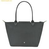  Túi Xách LongChamp Le Pliage Green M Tote Bag Graphite - Recycled Canvas (Xám) 
