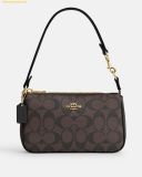  Túi Đeo Vai Coach Nolita 19 In Blocked Signature Canvas - Nâu 