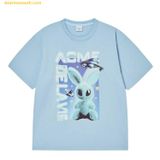  Áo Phông ADLV Real Alien Fuzzy Rabbit Xanh Da Trời 