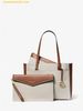 Túi Tote Michael Kors MK Logo Tote Bag New Arrivals Màu Trắng Logo