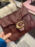  Túi Đeo Vai Coach Times Squareo Tabby Shoulder Bag With Quilting Đỏ rượu vang CW628B4 Size 17 