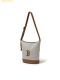  Túi Đeo Chéo MLB Basic Canvas Bucket Bag Boston Red Sox 3ABMBC15N-43BRD - Màu Nâu 