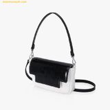  Túi Đeo Vai Find Kapoor Lia Bag 19 Crinkled White Black - SKU TDB19CW 