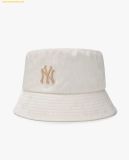  Mũ bucket MLB unisex thời trang Classic Monogram 3AHTM124N Màu Trắng 