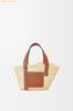 Túi Xách LOEWE Small Basket bag in palm leaf and calfskin