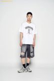  Áo Phông ADLV Blur Alien Short Sleeve T-Shirt Màu Trắng Kem 