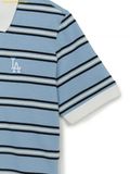  Áo Polo MLB Women's Varsity Stripe Crop Collar T-Shirt New York Yankees 3FPQV0253-07SBL màu xanh 
