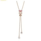  Dây đeo cổ, dây chuyền Swarovski Connexus Y pendant Mixed cuts, Love is around, Pink, Rose gold-tone plated 5690044 